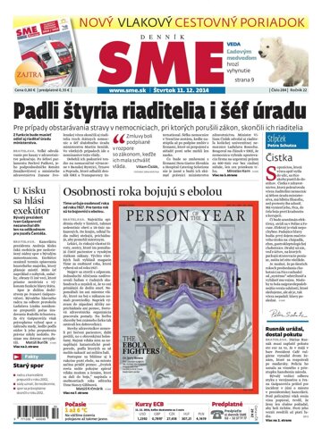 Obálka e-magazínu SME 11.12.2014