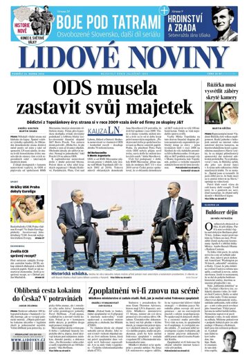 Obálka e-magazínu Lidové noviny 13.4.2015