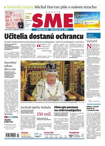 Obálka e-magazínu SME 28.5.2015