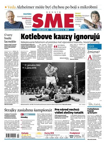 Obálka e-magazínu SME 6.6.2016