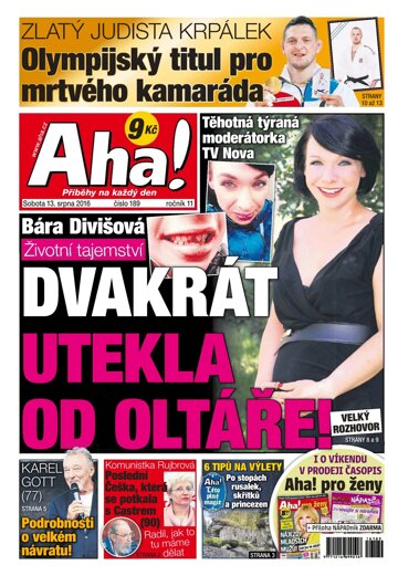 Obálka e-magazínu AHA! 13.8.2016