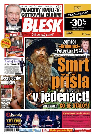 Obálka e-magazínu Blesk 26.11.2016