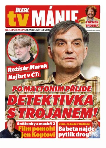 Obálka e-magazínu Blesk Tv manie 3.12.2016