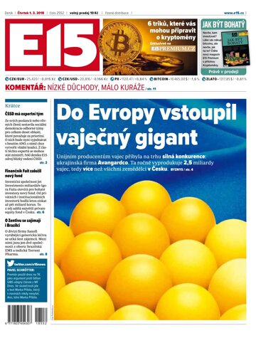 Obálka e-magazínu E15 1.3.2018