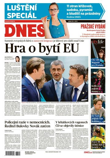 Obálka e-magazínu MF Dnes 29.6.2018