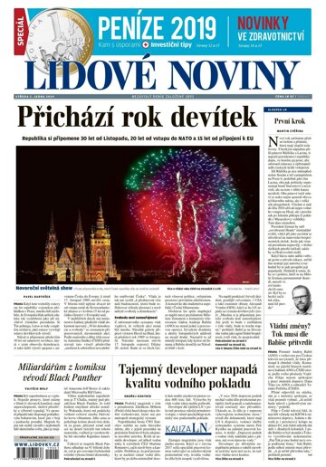 Obálka e-magazínu Lidové noviny 2.1.2019