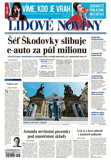 Obálka e-magazínu Lidové noviny 24.8.2024