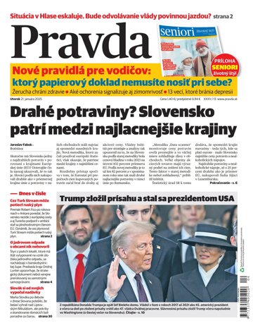 Obálka e-magazínu Pravda 21. 1. 2025