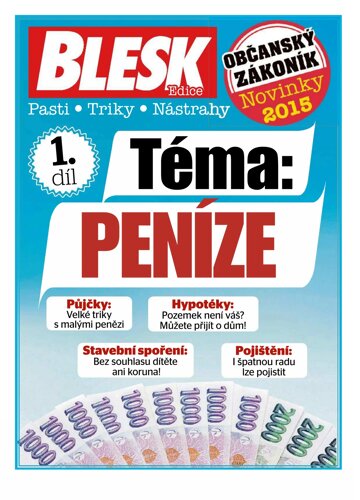 Obálka e-magazínu Blesk 2.2.2015 Příloha Téma: Peníze