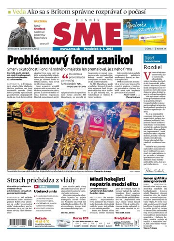 Obálka e-magazínu SME 4.1.2016