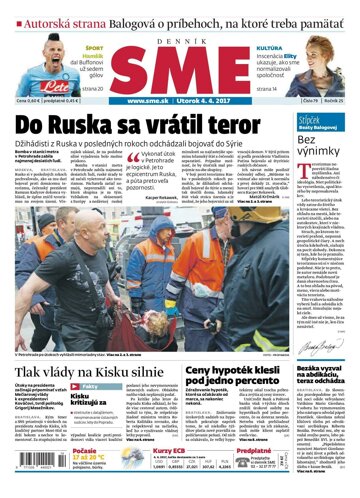 Obálka e-magazínu SME 4.4.2017