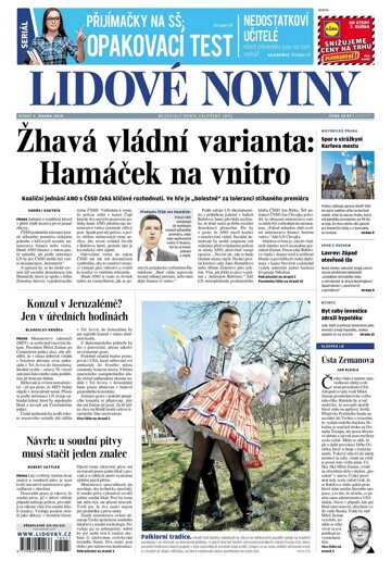 Obálka e-magazínu Lidové noviny 3.4.2018