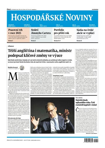 Obálka e-magazínu Hospodářské noviny 252 - 31.12.2024