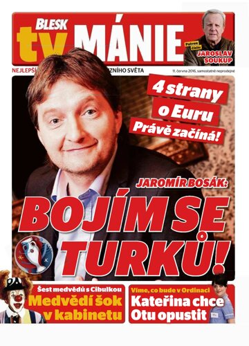 Obálka e-magazínu Blesk Tv manie 11.6.2016