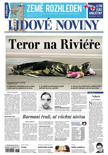 Obálka e-magazínu Lidové noviny 16.7.2016