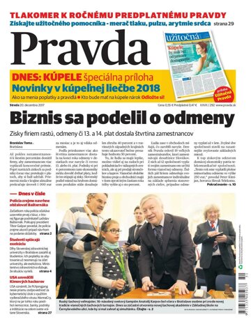 Obálka e-magazínu Pravda 20. 12. 2017