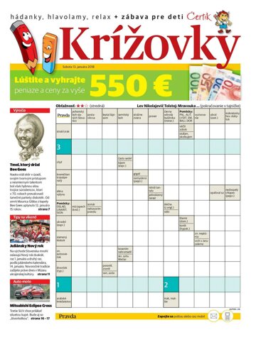 Obálka e-magazínu Krížovky 13.1.2018