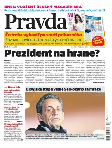 Obálka e-magazínu Pravda 21.3.2018