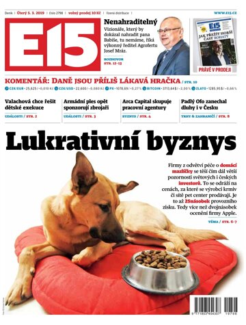 Obálka e-magazínu E15 5.3.2019