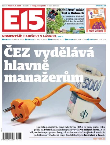 Obálka e-magazínu E15 14.6.2019