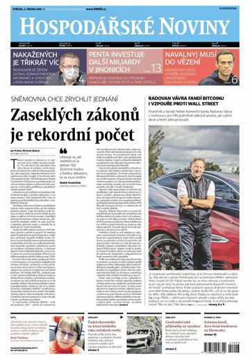 Obálka e-magazínu Hospodářské noviny 023 - 3.2.2021