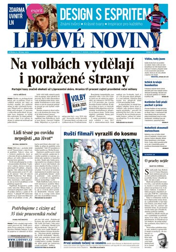 Obálka e-magazínu Lidové noviny 6.10.2021