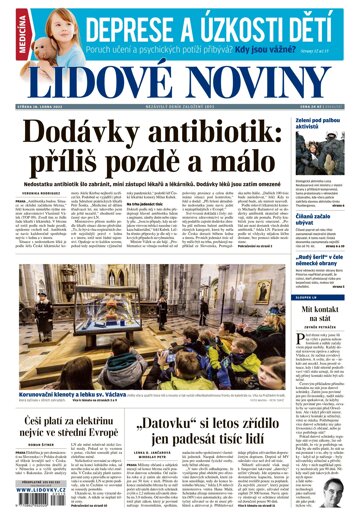 Obálka e-magazínu Lidové noviny 18.1.2023