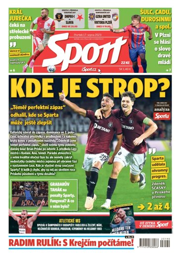 Obálka e-magazínu Sport 17.8.2023