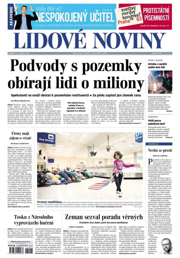 Obálka e-magazínu Lidové noviny 31.1.2017