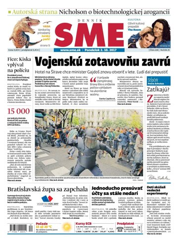 Obálka e-magazínu SME 2.10.2017