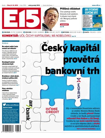 Obálka e-magazínu E15 9.10.2018