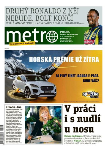 Obálka e-magazínu deník METRO 24.1.2019