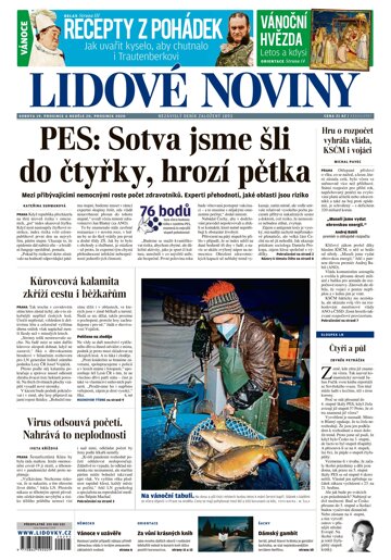 Obálka e-magazínu Lidové noviny 19.12.2020