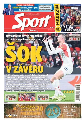 Obálka e-magazínu Sport 29.11.2024