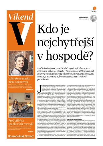 Obálka e-magazínu Hospodářské noviny - příloha Víkend 017 - 24.1.2025 Víkend