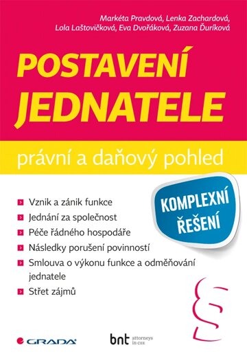 Obálka knihy Postavení jednatele