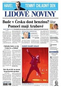 Obálka e-magazínu Lidové noviny 15.9.2014