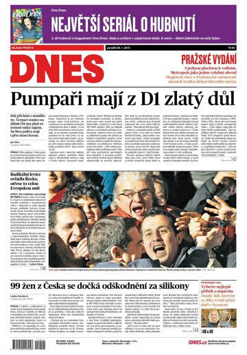 Obálka e-magazínu MF Dnes 26.1.2015