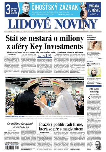 Obálka e-magazínu Lidové noviny 11.7.2015