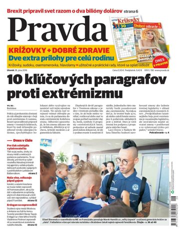 Obálka e-magazínu Pravda 28.6.2016