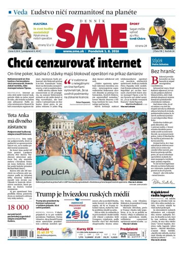 Obálka e-magazínu SME 1.8.2016