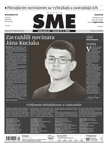 Obálka e-magazínu SME 27.2.2018