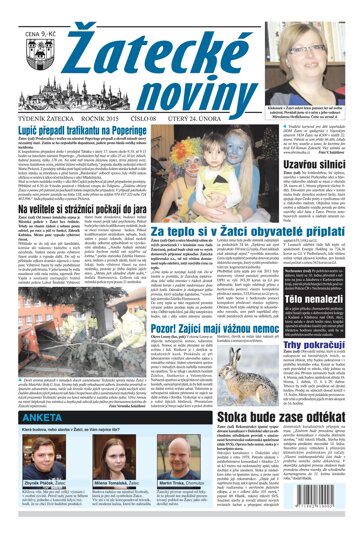 Obálka e-magazínu Žatecké noviny 8/2015