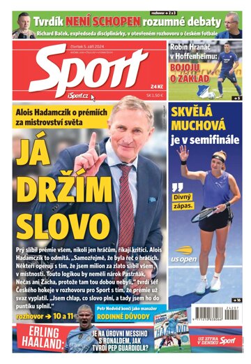 Obálka e-magazínu Sport 5.9.2024