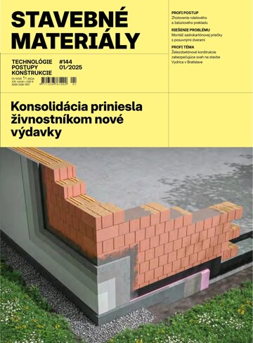 Obálka e-magazínu Stavebné materiály 1/2025