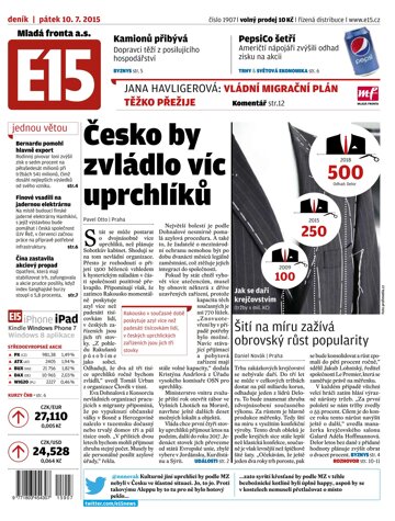 Obálka e-magazínu E15 10.7.2015