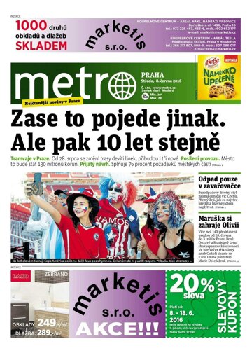 Obálka e-magazínu deník METRO 8.6.2016