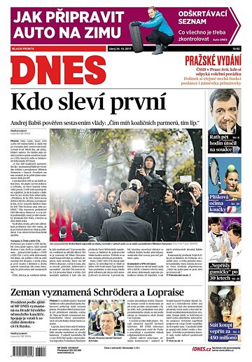 Obálka e-magazínu MF Dnes 24.10.2017