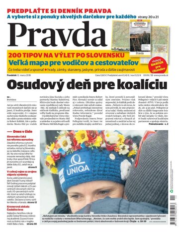 Obálka e-magazínu Pravda 12.3.2018