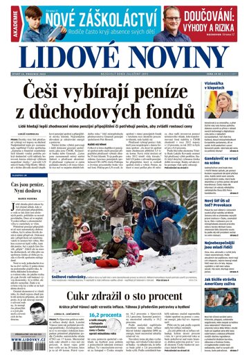 Obálka e-magazínu Lidové noviny 13.12.2022